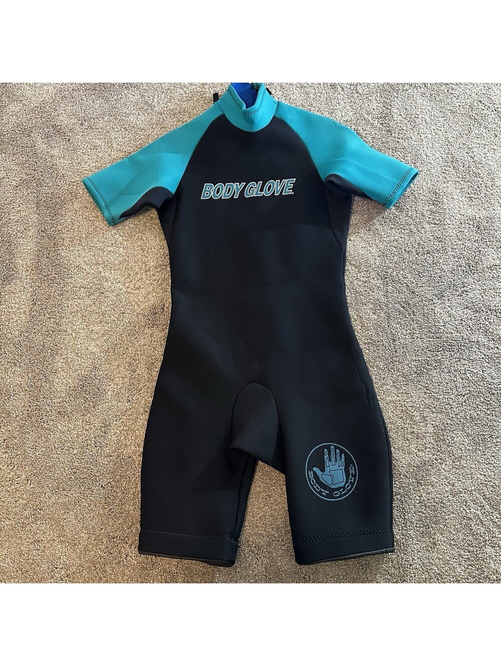 Mens BODY GLOVE Wet Suit Size M L Large Vintage Teal Black